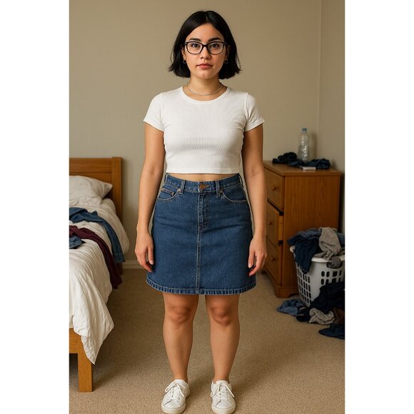Liz Claiborne Lizwear Denim Skirt Women’s Size 6 Blue Jean High Rise Knee Length - Picture 1 of 4